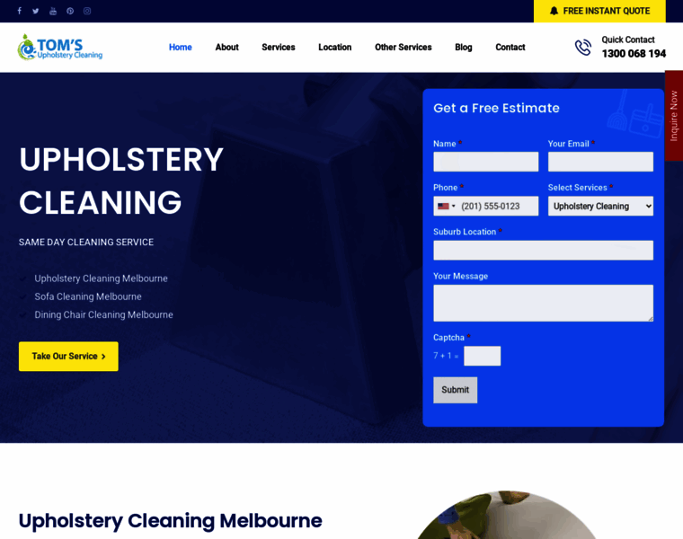 Tomsupholsterycleaning.com.au thumbnail