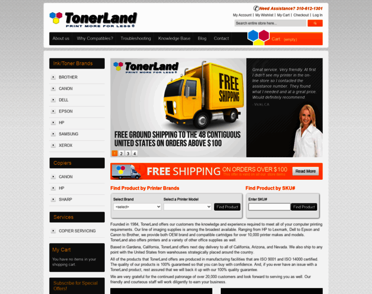 Tonerland.com thumbnail