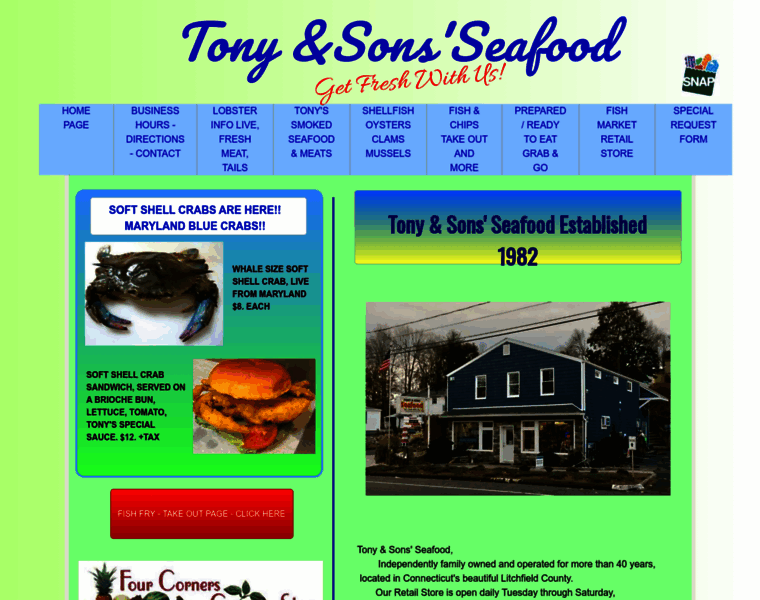 Tonyandsonsseafood.com thumbnail
