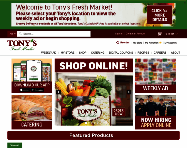 Tonysfreshmarket.com thumbnail