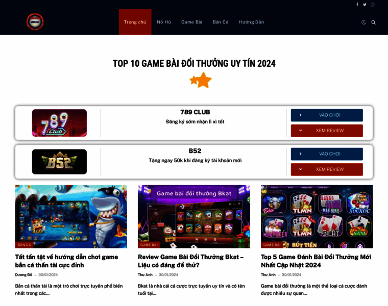 Top10gamebaidoithuong.online thumbnail