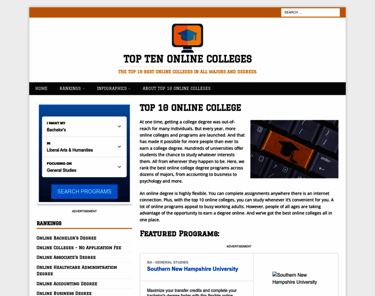 Top10onlinecolleges.org thumbnail