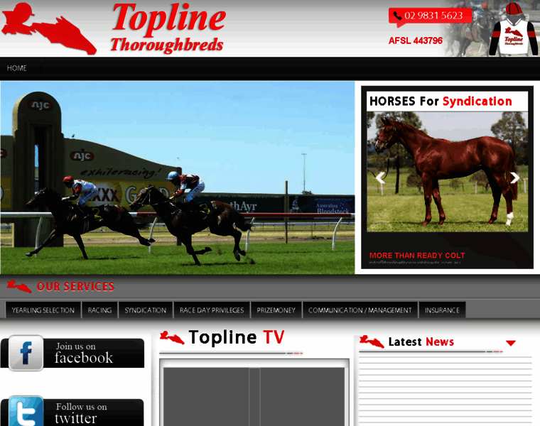 Toplinethoroughbreds.com.au thumbnail