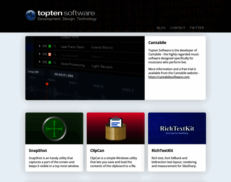 Toptensoftware.com thumbnail