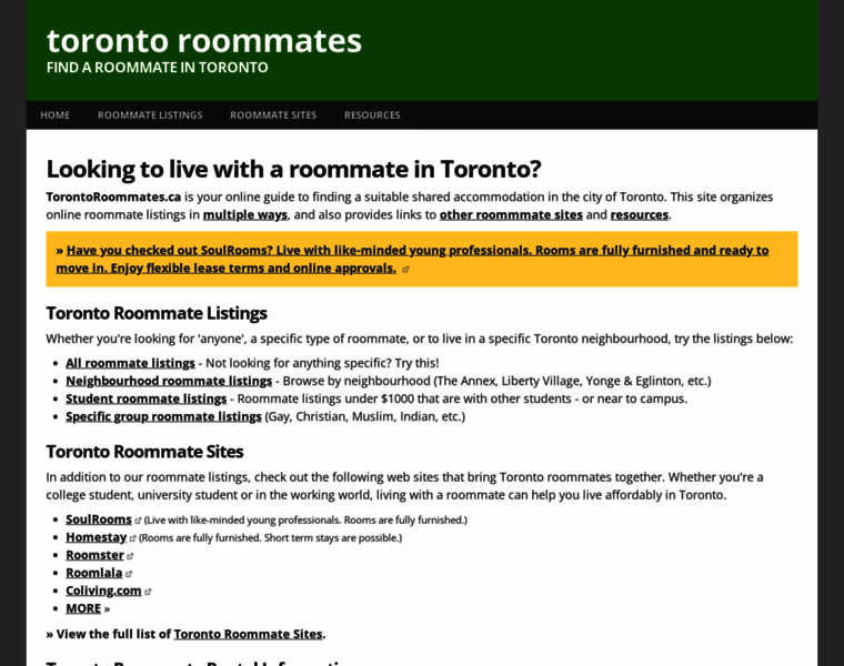 Torontoroommates.ca thumbnail
