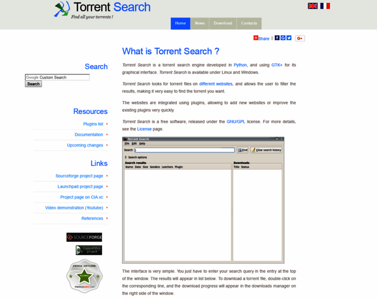 Torrent-search.sourceforge.net thumbnail
