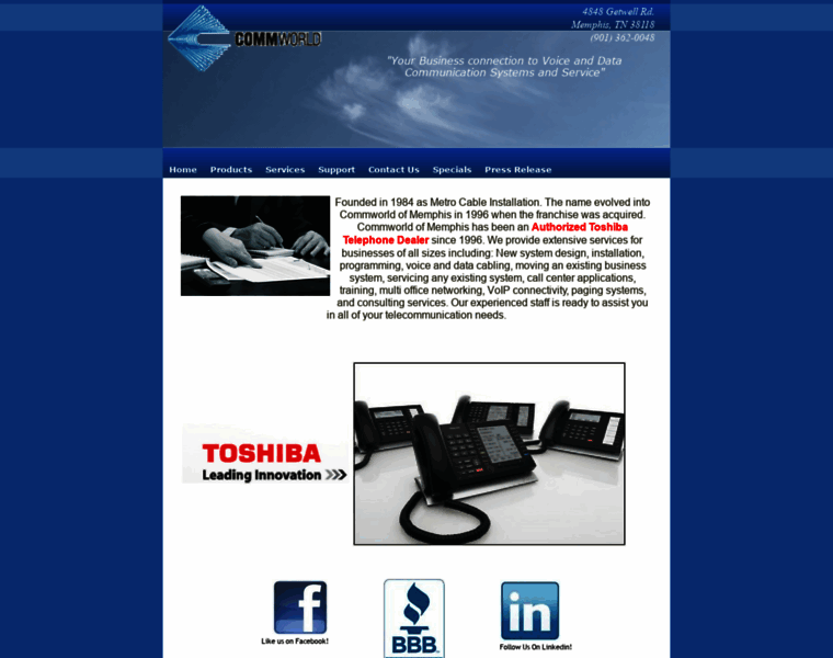 Toshibamemphis.com thumbnail
