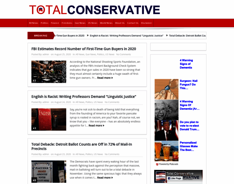Totalconservative.com thumbnail