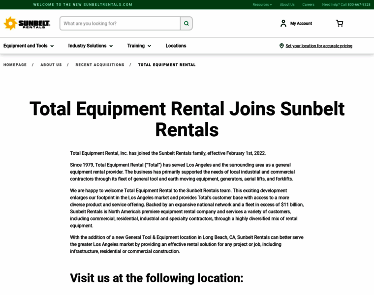 Totalequipmentrental.com thumbnail