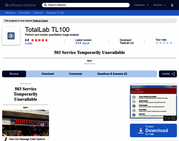 Totallab-tl100.software.informer.com thumbnail