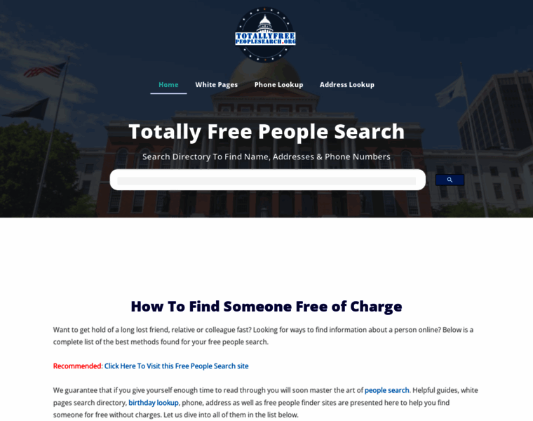Totallyfreepeoplesearch.org thumbnail