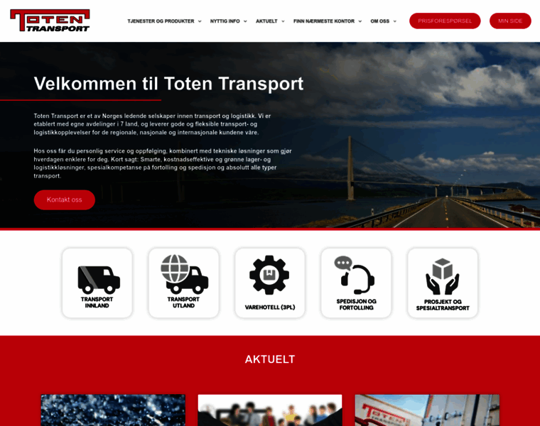 Toten-transport.no thumbnail