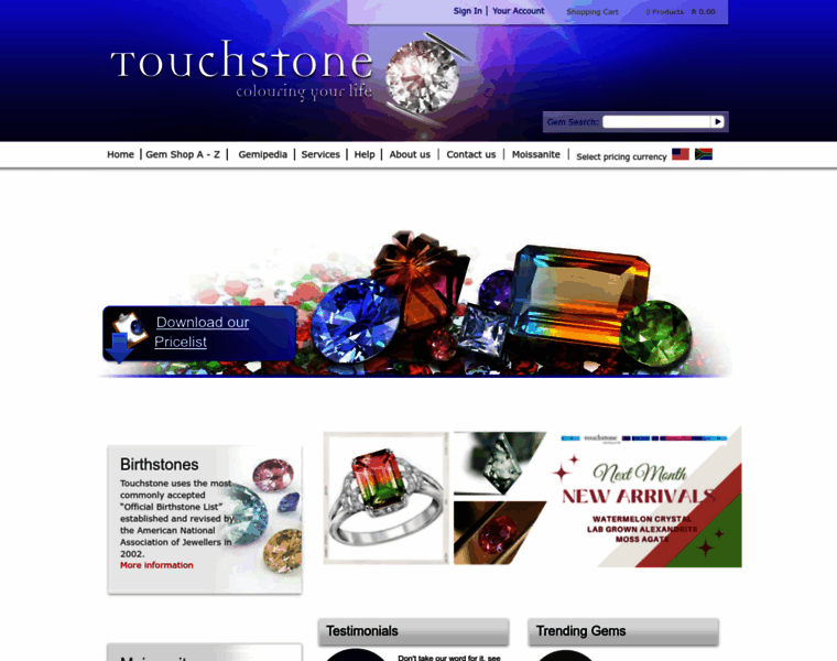 Touchstonegems.co.za thumbnail