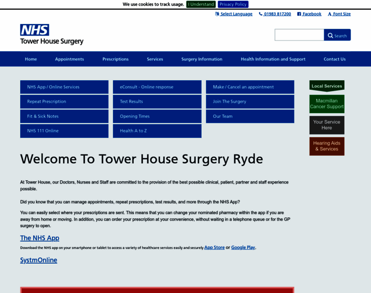 Towerhousesurgeryryde.co.uk thumbnail