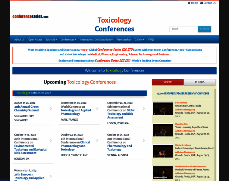 Toxicologyconferences.com thumbnail