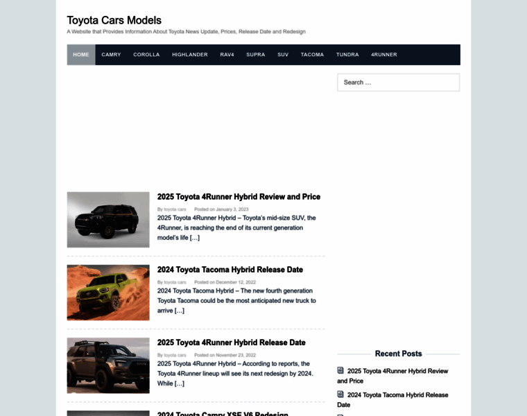 Toyotacarsmodels.com thumbnail
