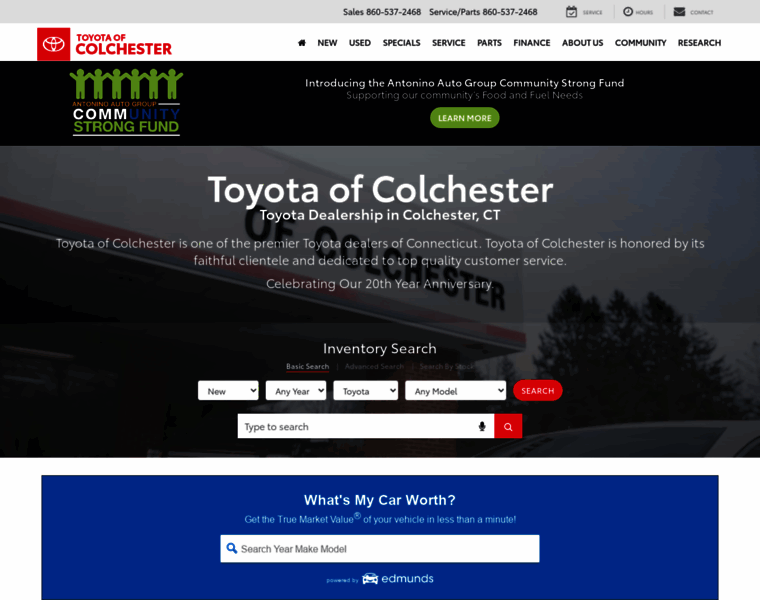 Toyotaofcolchester.com thumbnail