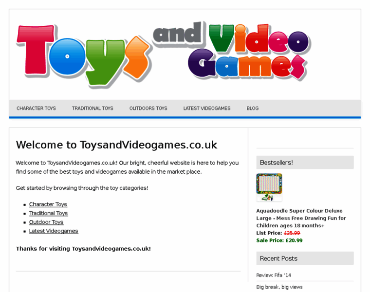 Toysandvideogames.co.uk thumbnail