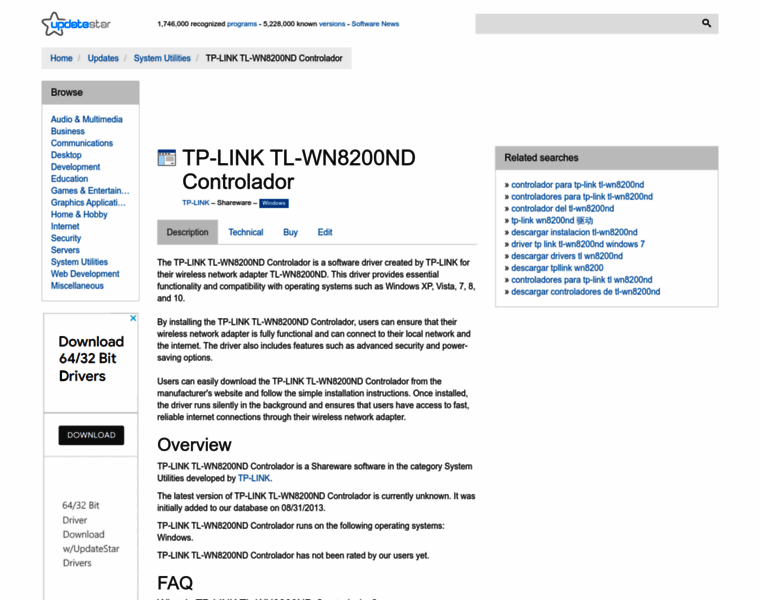 Tp-link-tl-wn8200nd-controlador.updatestar.com thumbnail
