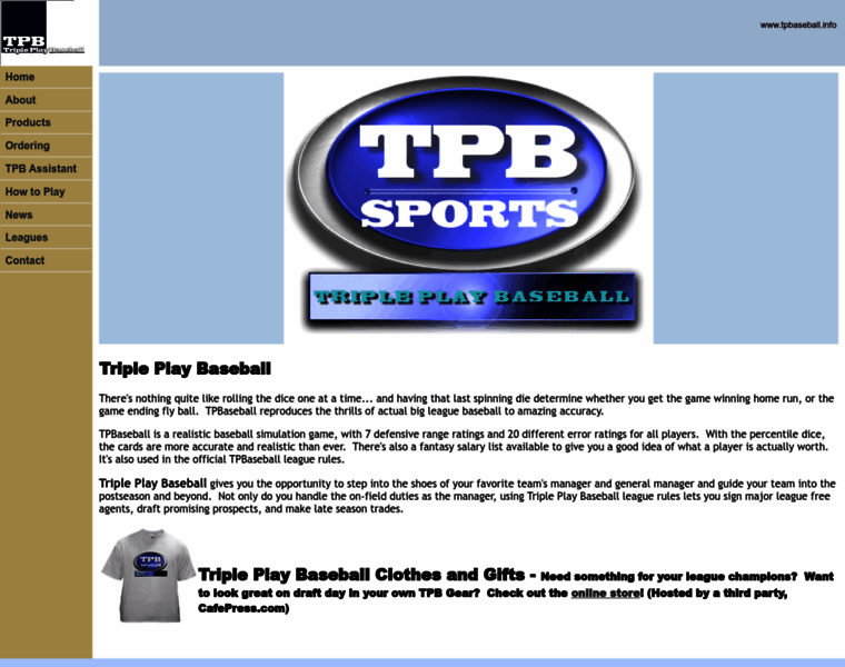 Tpbaseball.info thumbnail