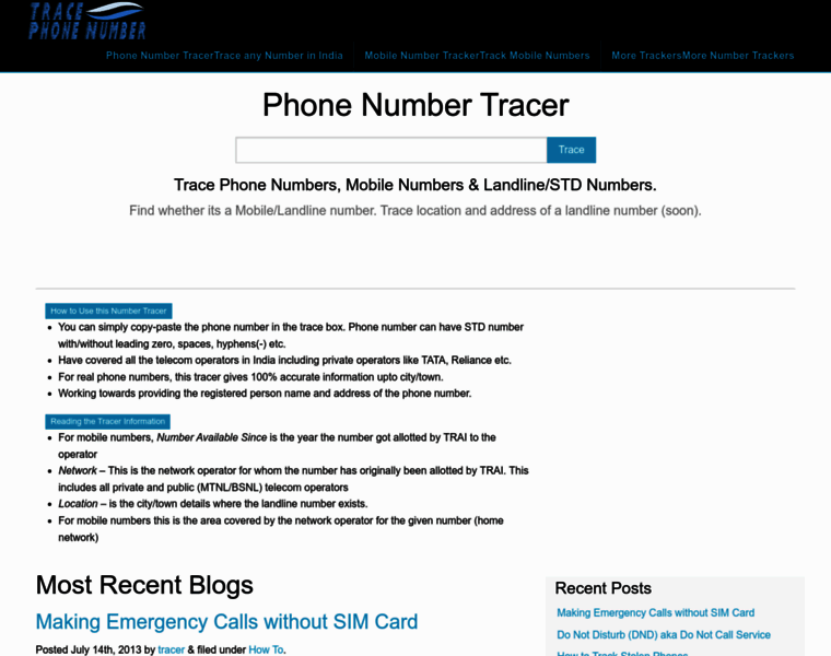 Tracephonenumber.in thumbnail