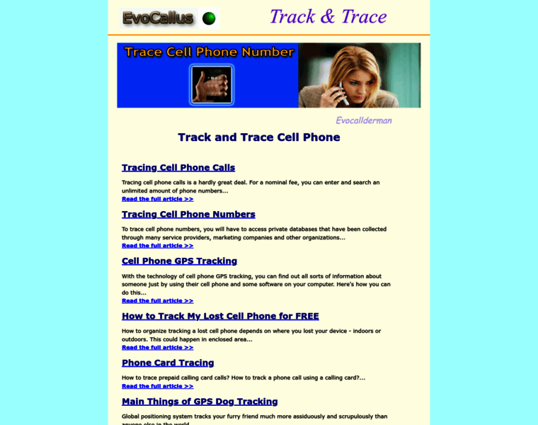 Track-trace.evocallus.com thumbnail