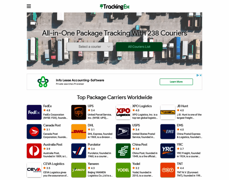 Trackingex.com thumbnail