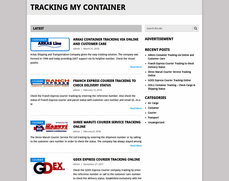 Trackingmycontainer.com thumbnail