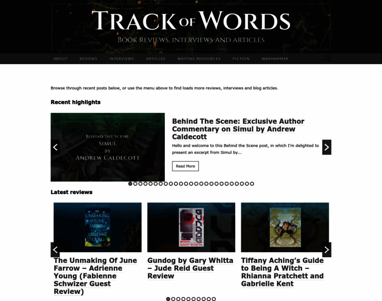 Trackofwords.com thumbnail