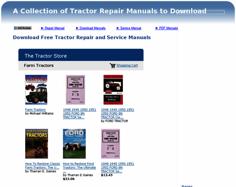 Tractorrepairmanual.com thumbnail