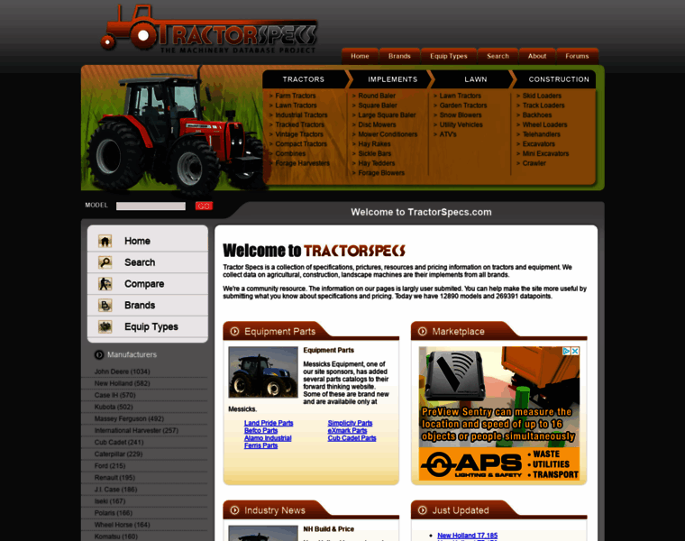 Tractorspecs.com thumbnail