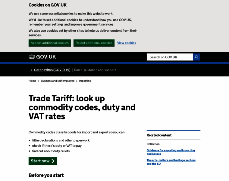Trade-tariff.service.gov.uk thumbnail