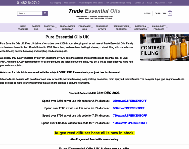 Tradeessentialoils.co.uk thumbnail