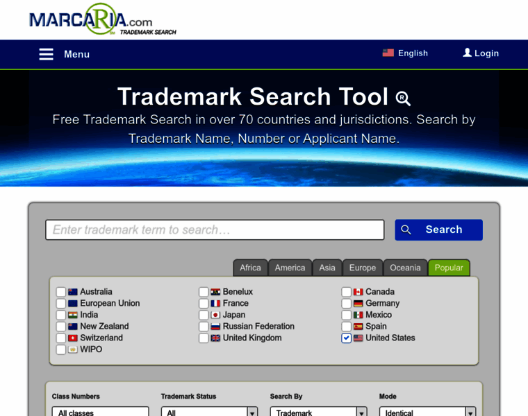 Trademark-search.marcaria.com thumbnail