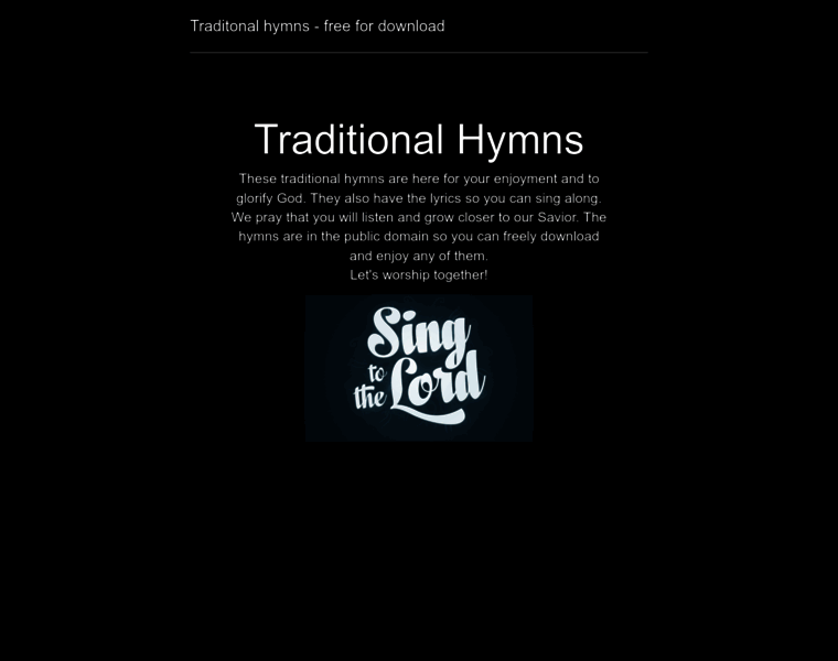 Traditionalhymns.org thumbnail
