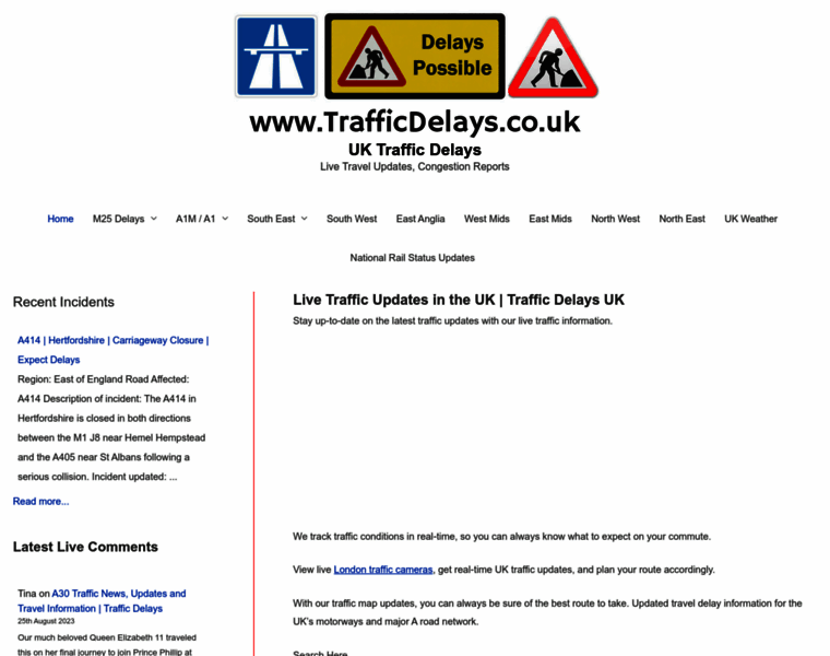 Trafficdelays.co.uk thumbnail