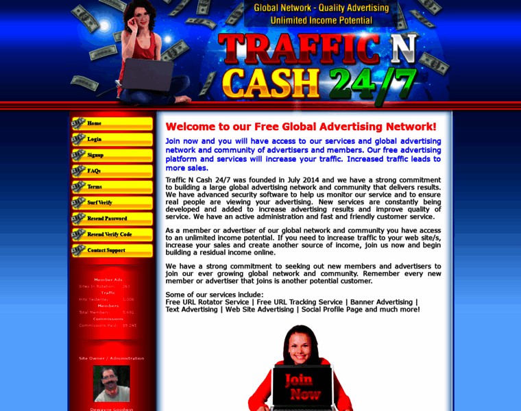 Trafficncash247.com thumbnail