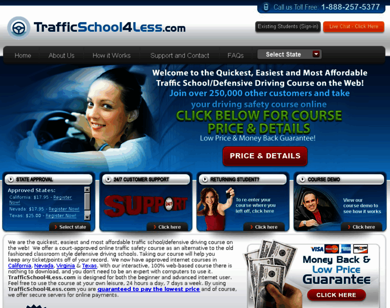 Trafficschool4less.com thumbnail