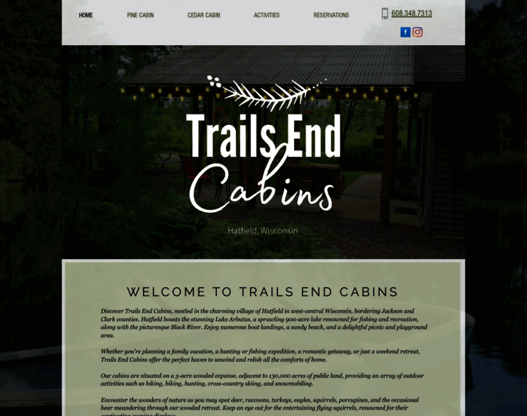 Trailsend-cabins.com thumbnail