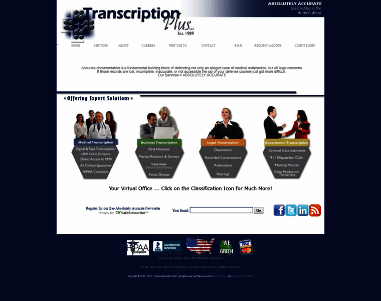 Transcriptionplus.net thumbnail