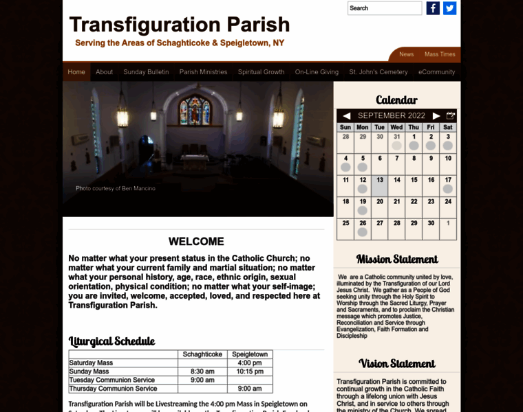 Transfigurationparish.net thumbnail