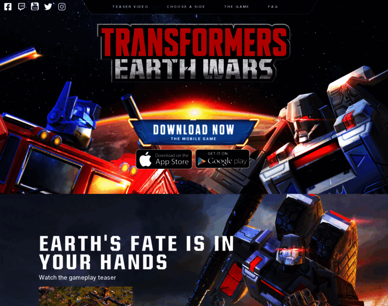 Transformersearthwars.com thumbnail