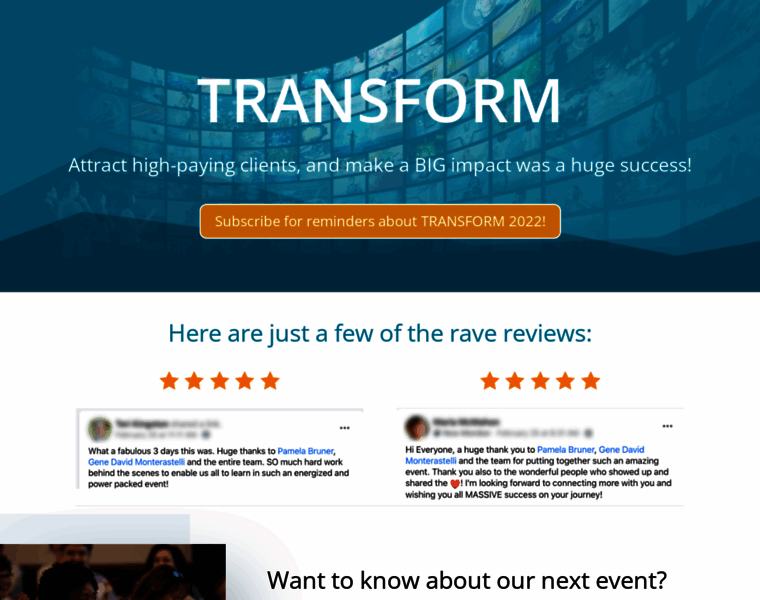 Transformevent.com thumbnail