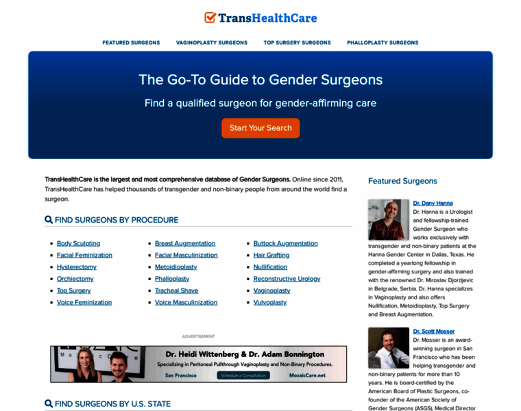Transhealthcare.org thumbnail