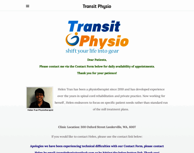 Transitphysio.com.au thumbnail