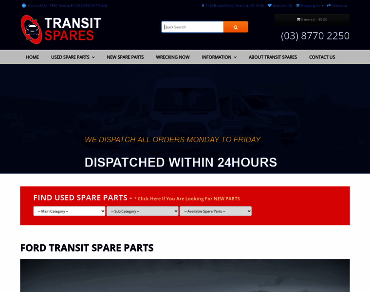 Transitspares.com.au thumbnail