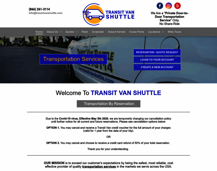 Transitvanshuttle.com thumbnail