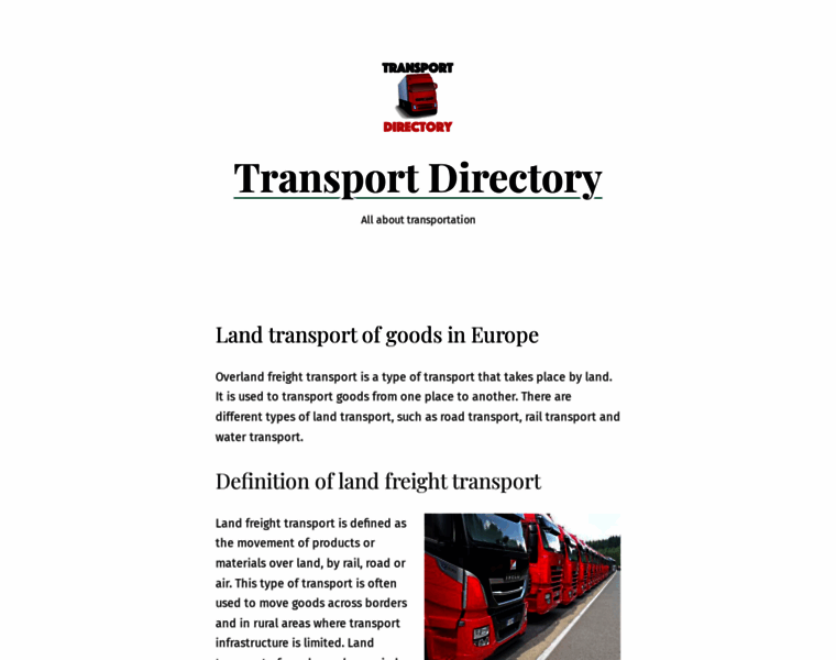 Transportdirectory.net thumbnail