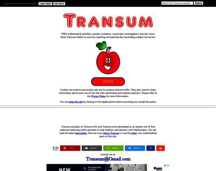 Transum.com thumbnail