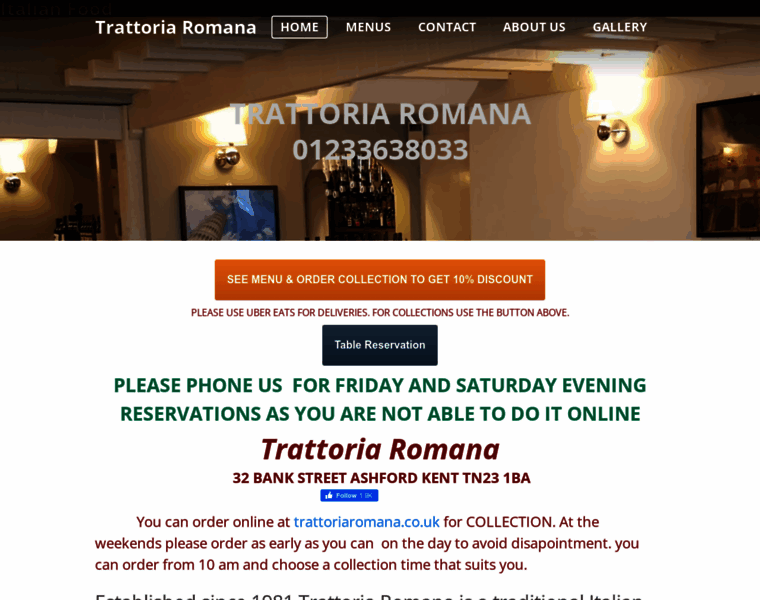 Trattoriaromana.co.uk thumbnail